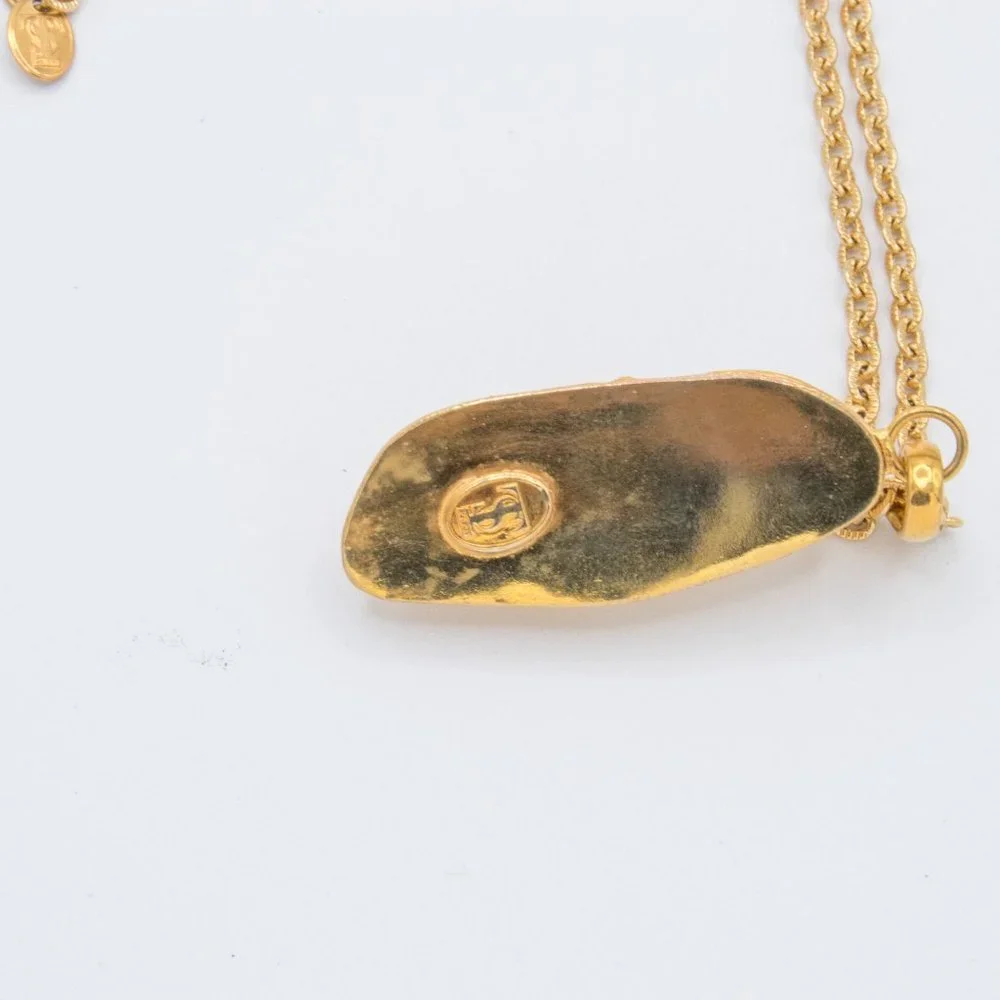 Sylvia Toledano Good Vibes Only Goldtone & Crystal Pendant Necklace - Picture 2 of 2